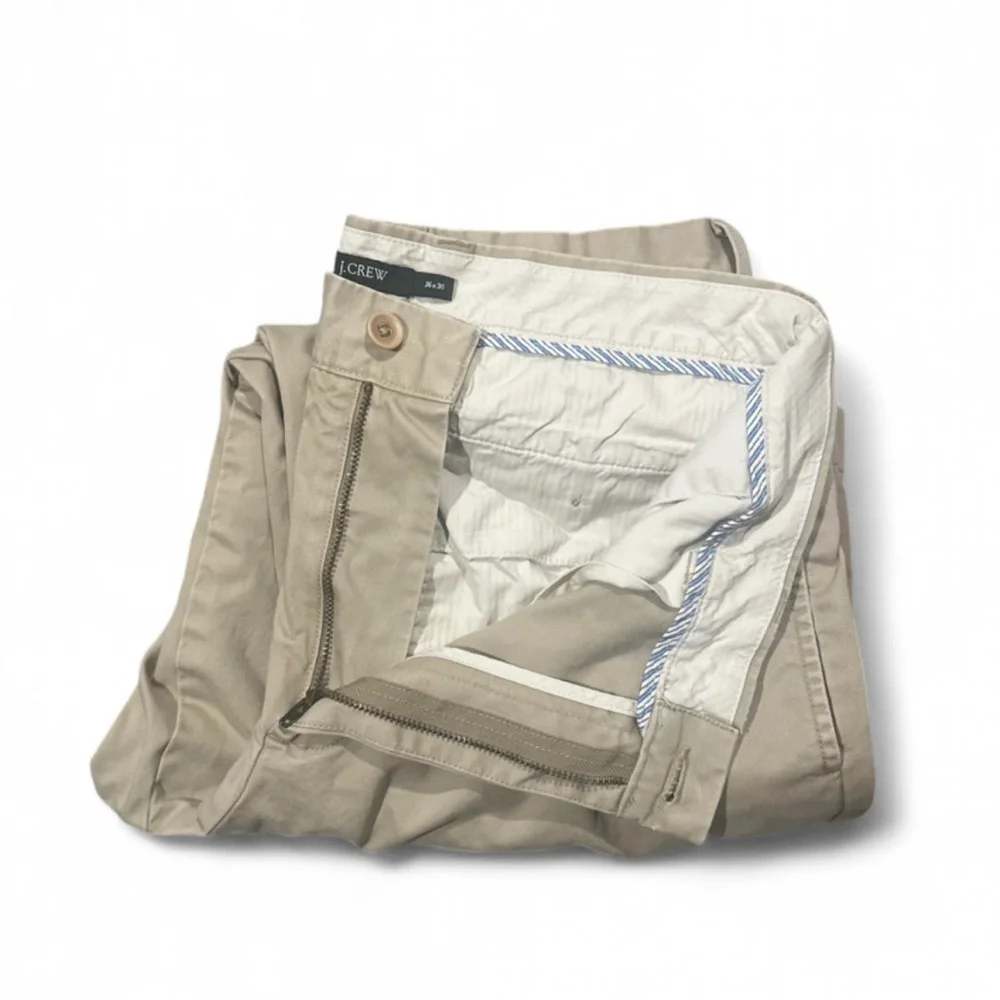 J.Crew Cotton Khaki Men’s Straight‑Leg Pants Size W36 x L30